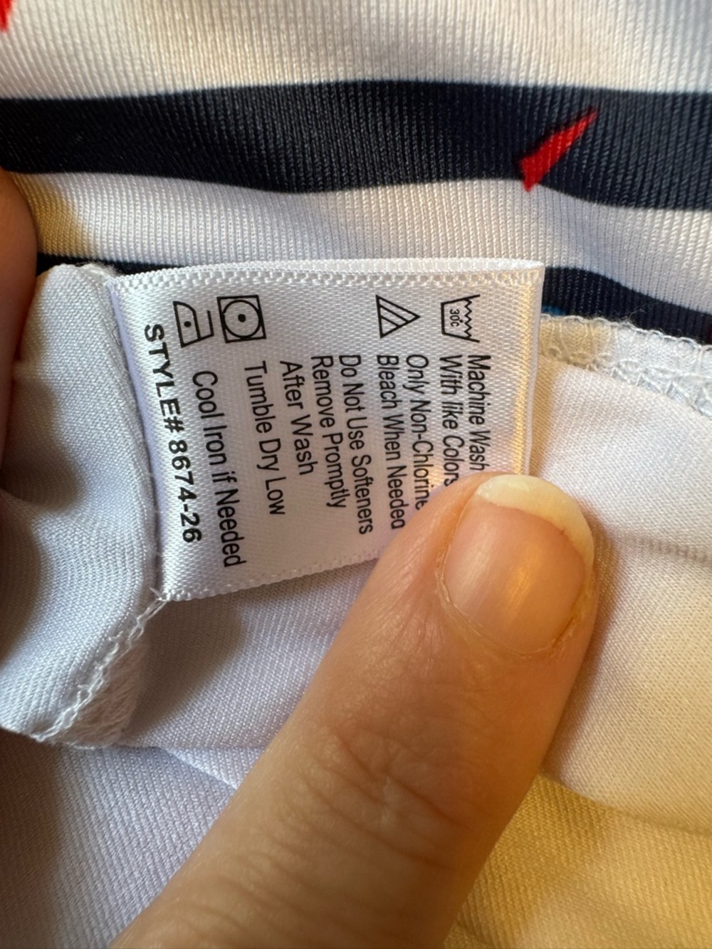 Bolle Athletic Skort Skirt L Red White Blue Striped Built In Shorts Swim Tennis - Picture 6 of 14